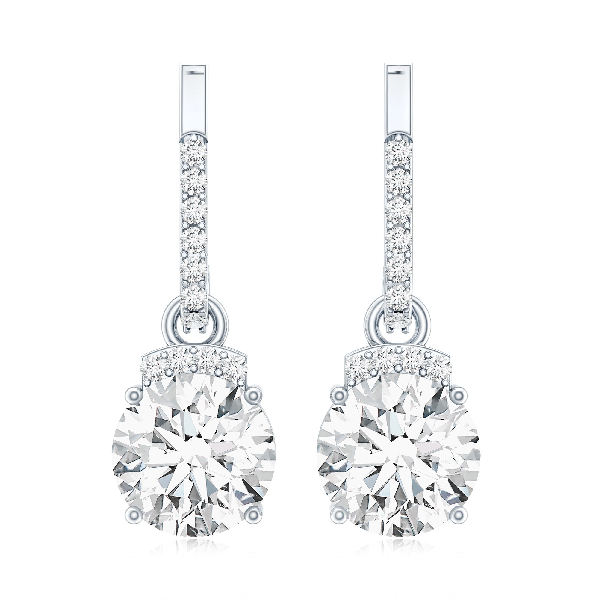 Certified Lab Grown Diamond Bridal Drop Earrings