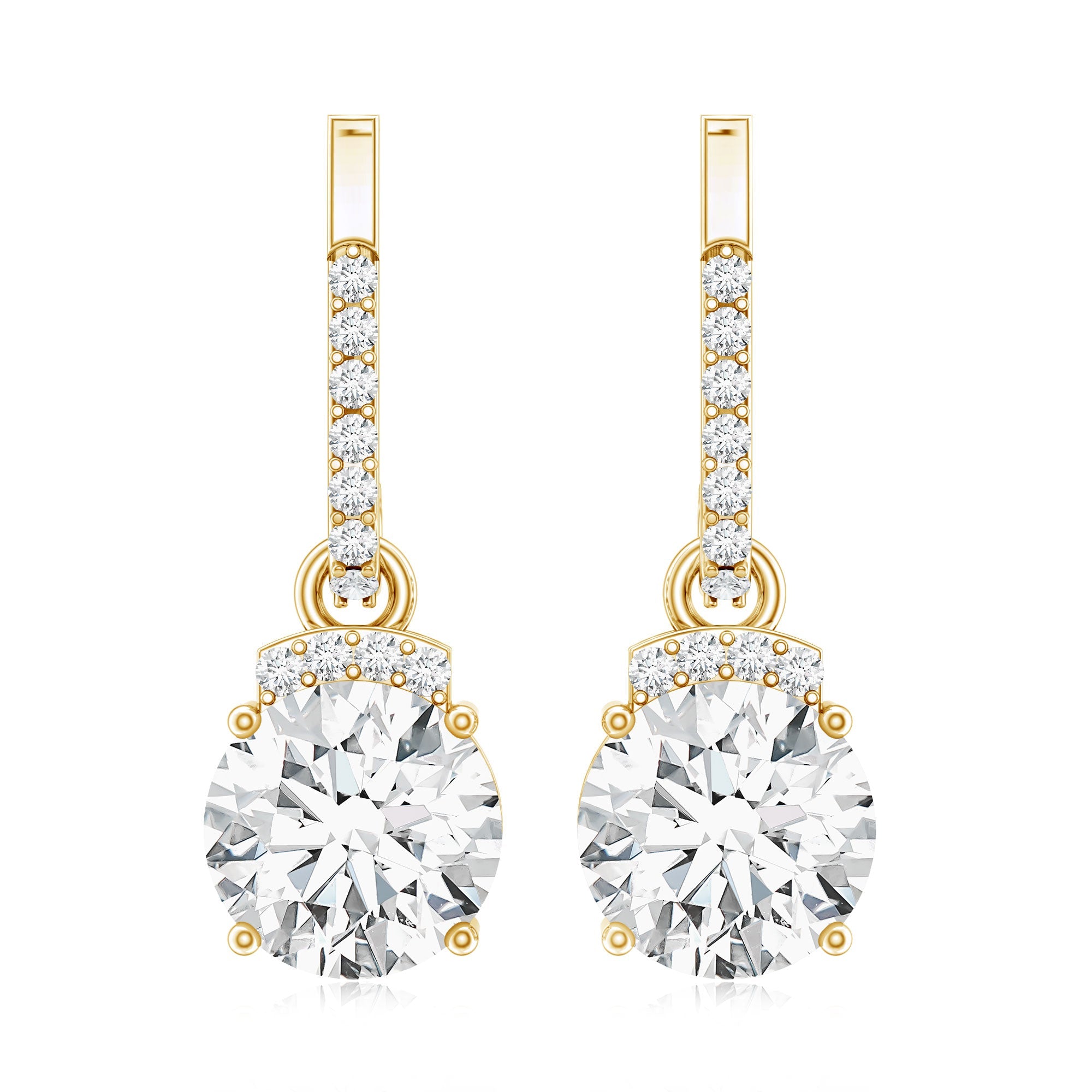Certified Lab Grown Diamond Bridal Drop Earrings