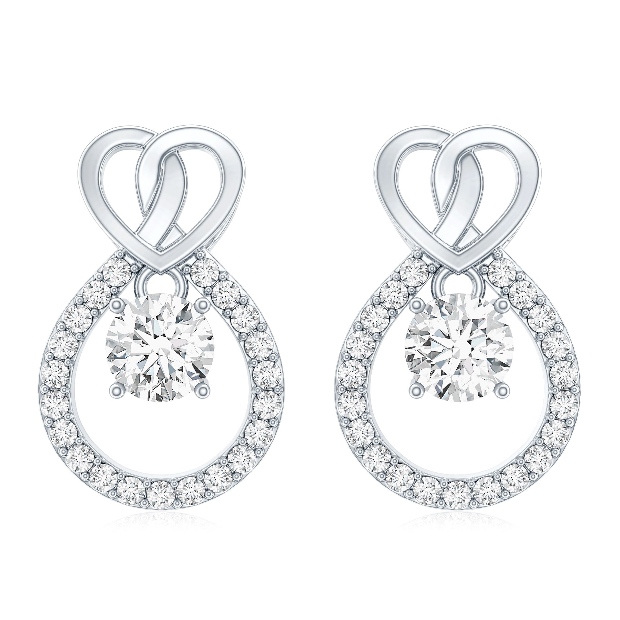 Certified Lab Grown Diamond Infinity Stud Earrings