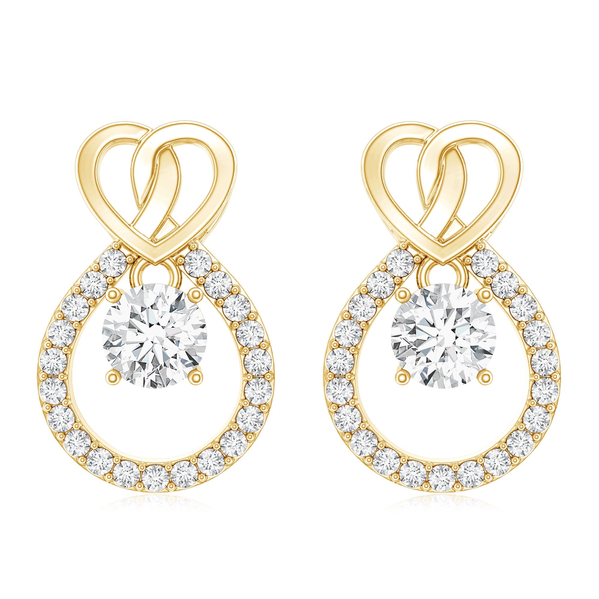 Certified Lab Grown Diamond Infinity Stud Earrings