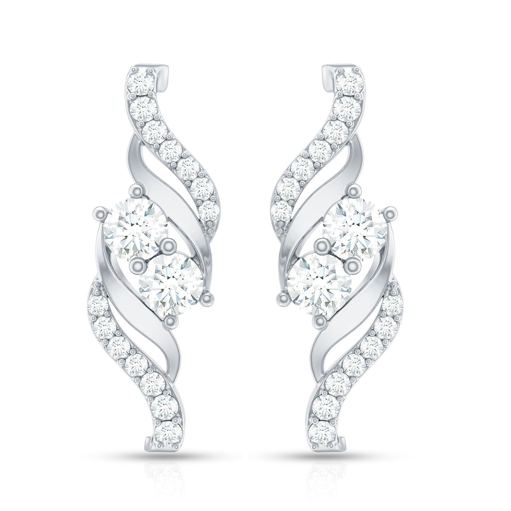 Minimalist Stud Earrings with Lab Grown Diamond