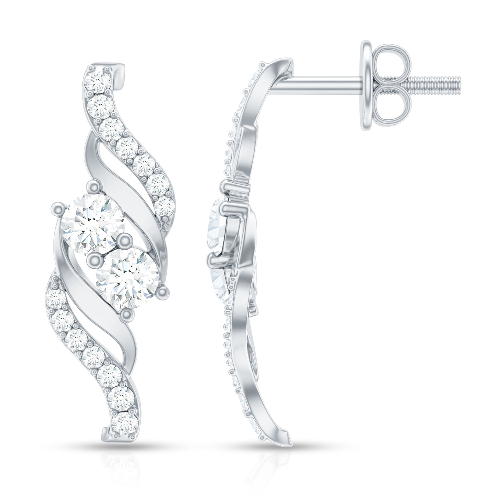 Minimalist Stud Earrings with Lab Grown Diamond