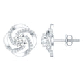 Certified Lab 5 MM Round Diamond Swirl Stud Earrings