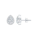 Certified 5X7 MM Lab Grown Diamond Teardrop Stud Earrings