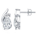 5X7 MM Certified Lab Grown Diamond Teardrop Stud Earrings