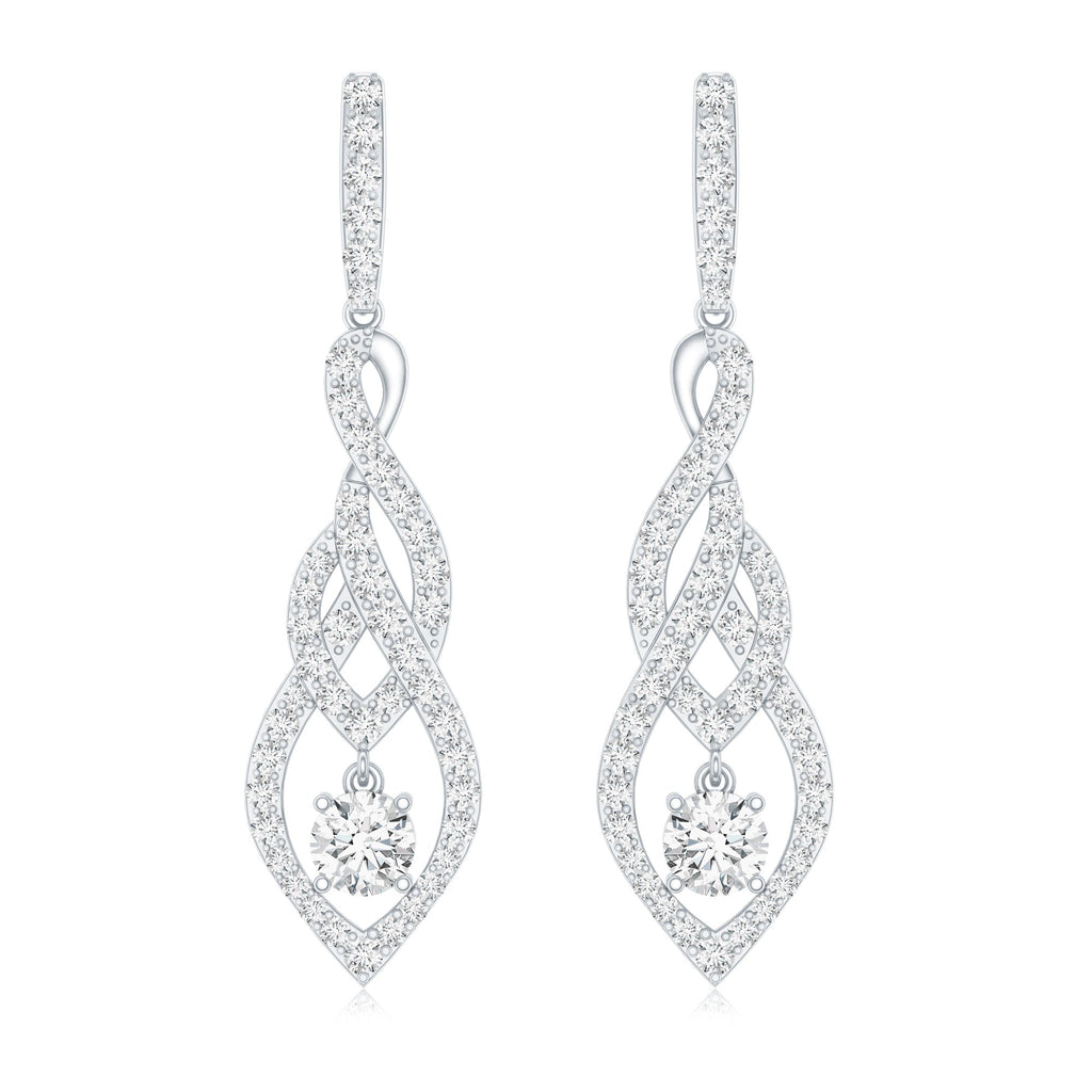 Lab Grown Diamond Long Statement Earrings