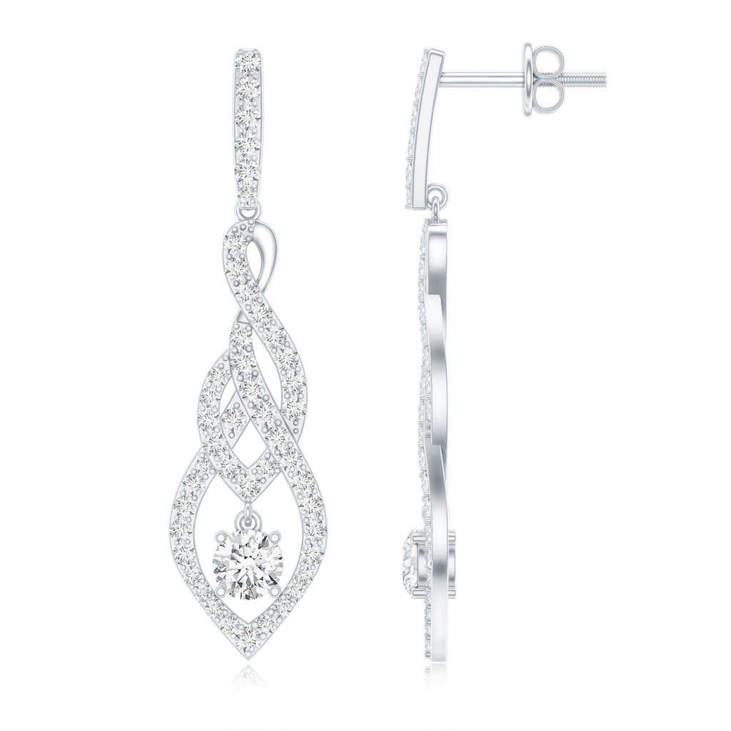 Lab Grown Diamond Long Statement Earrings