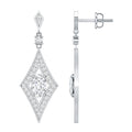 Certified Lab Grown Diamond Dangle Long Earrings