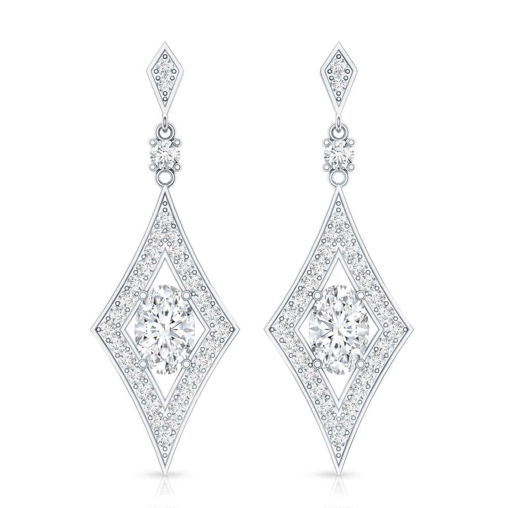 Certified Lab Grown Diamond Dangle Long Earrings