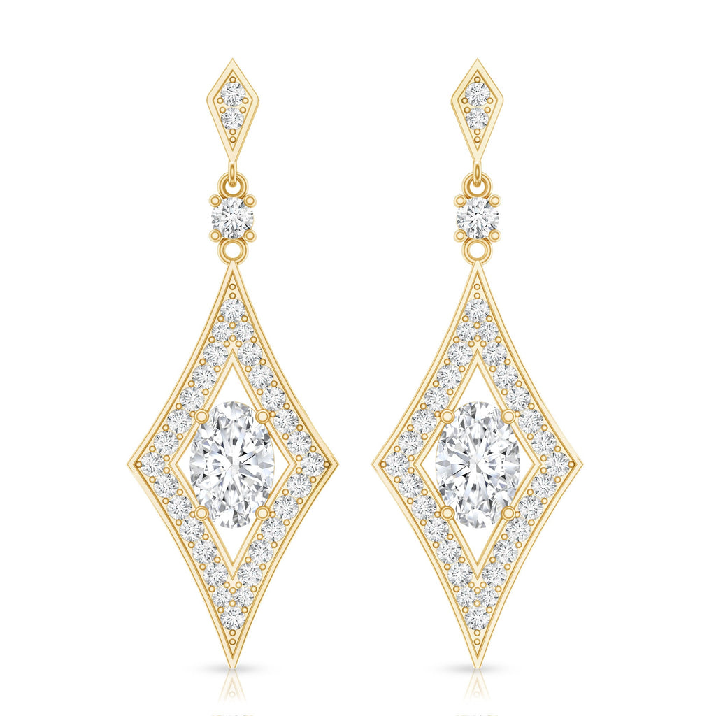 Certified Lab Grown Diamond Dangle Long Earrings