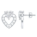 6 MM Lab Grown Diamond Heart Studs For Her