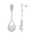 Certified Lab Grown Diamond Long Dangle Earrings