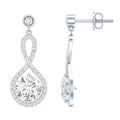 6 MM Lab Grown Diamond Infinity Dangle Earrings For Women