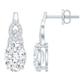 6X8 MM Oval Lab Grown Diamond Designer Stud Earrings