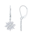 Lab Grown Diamond Flower Hoop Earrings