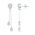 Certified Lab Grown Diamond Teardrop Dangle Earrings