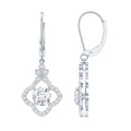 Certified Lab 6MM Round Diamond Flower Drop Earrings