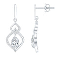 Certified Lab 4X6 MM Pear Shaped Diamond Drop Bridal Earrings