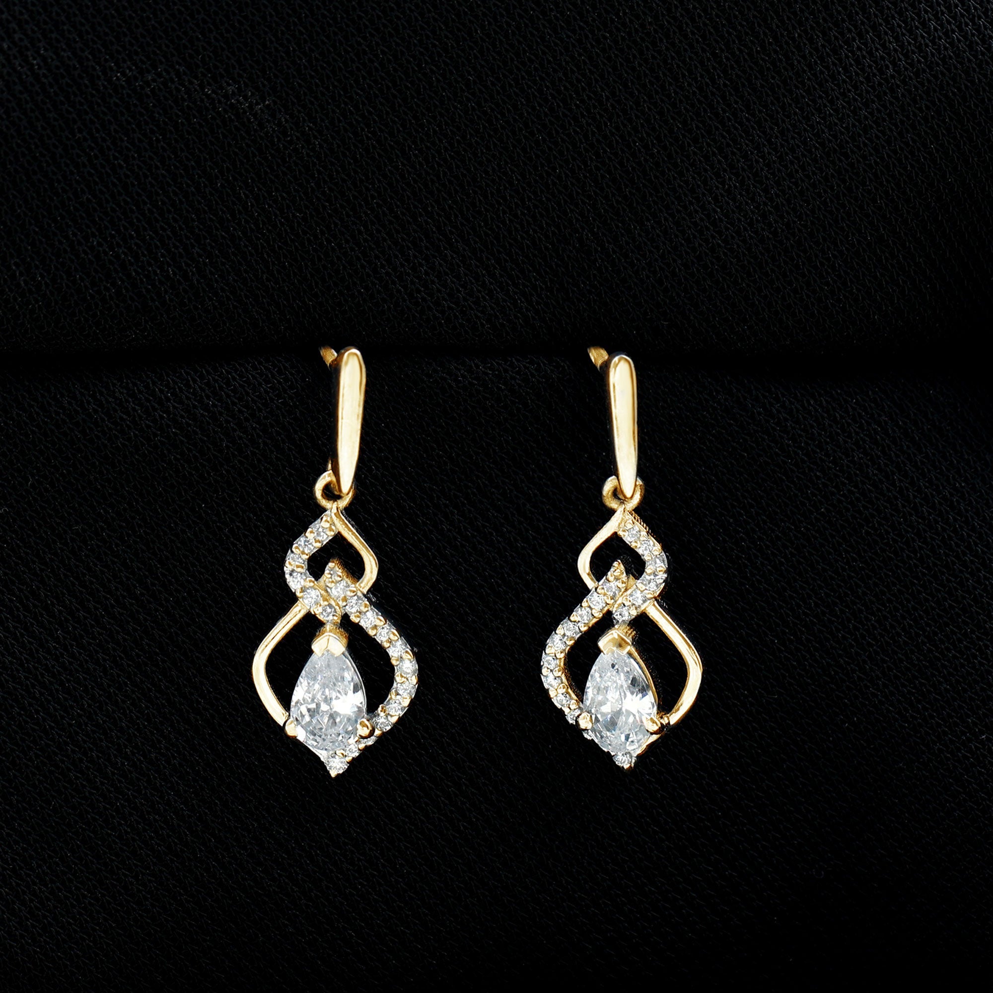 Certified Lab 4X6 MM Pear Shaped Diamond Drop Bridal Earrings