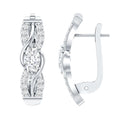 Certified Lab 4X6 mm Oval Diamond Infinity Earrings