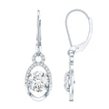 Certified 7 MM Round Lab Grown Diamond Drop Hoop Earrings