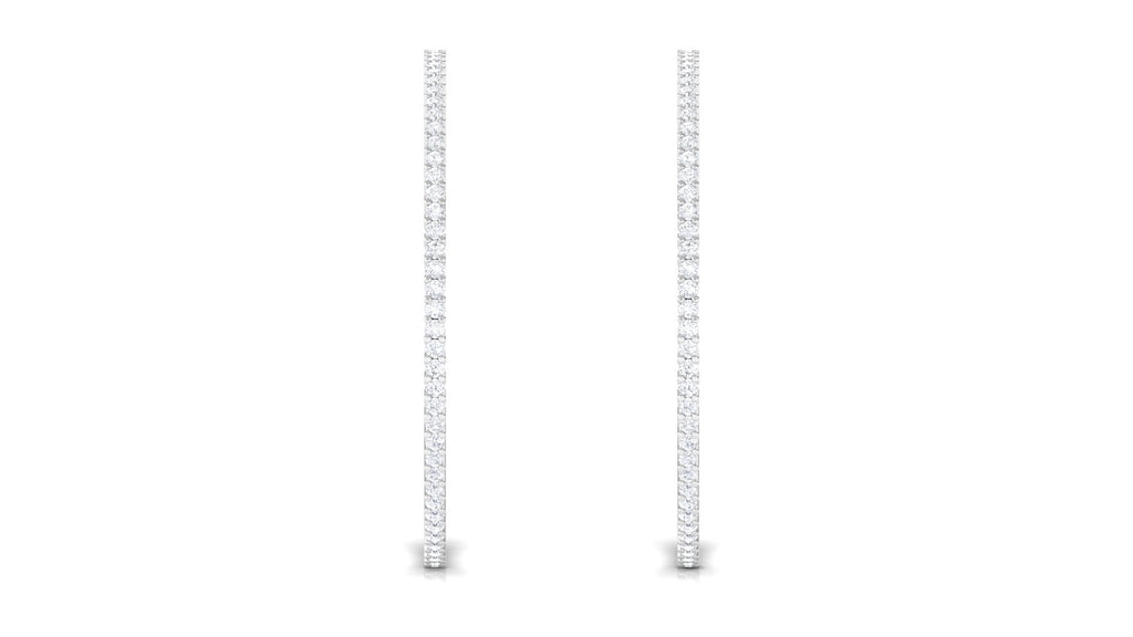 Certified Moissanite Big Hoop Earrings