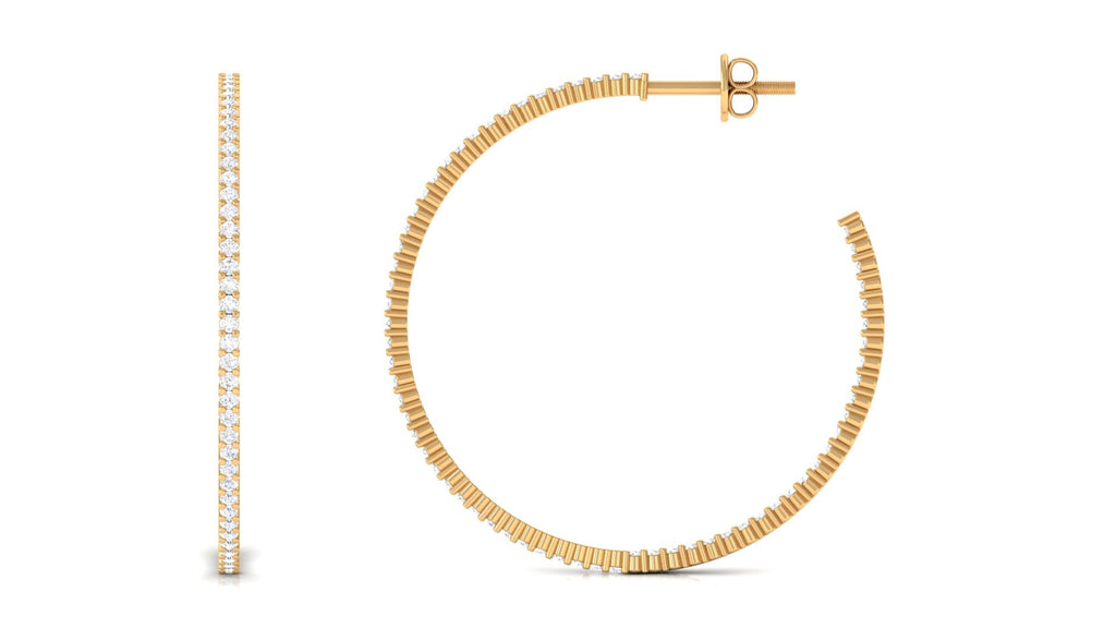 Certified Moissanite Big Hoop Earrings