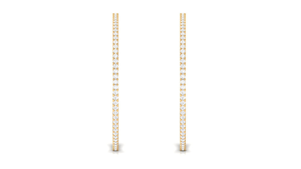 Certified Moissanite Big Hoop Earrings