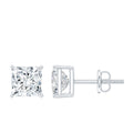 Princess Cut Moissanite Solitaire Stud Earrings for Women
