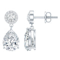 Classic Zircon Bridal Drop Earrings