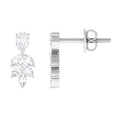 Real Pear and Marquise Shape Diamond Stud Earrings