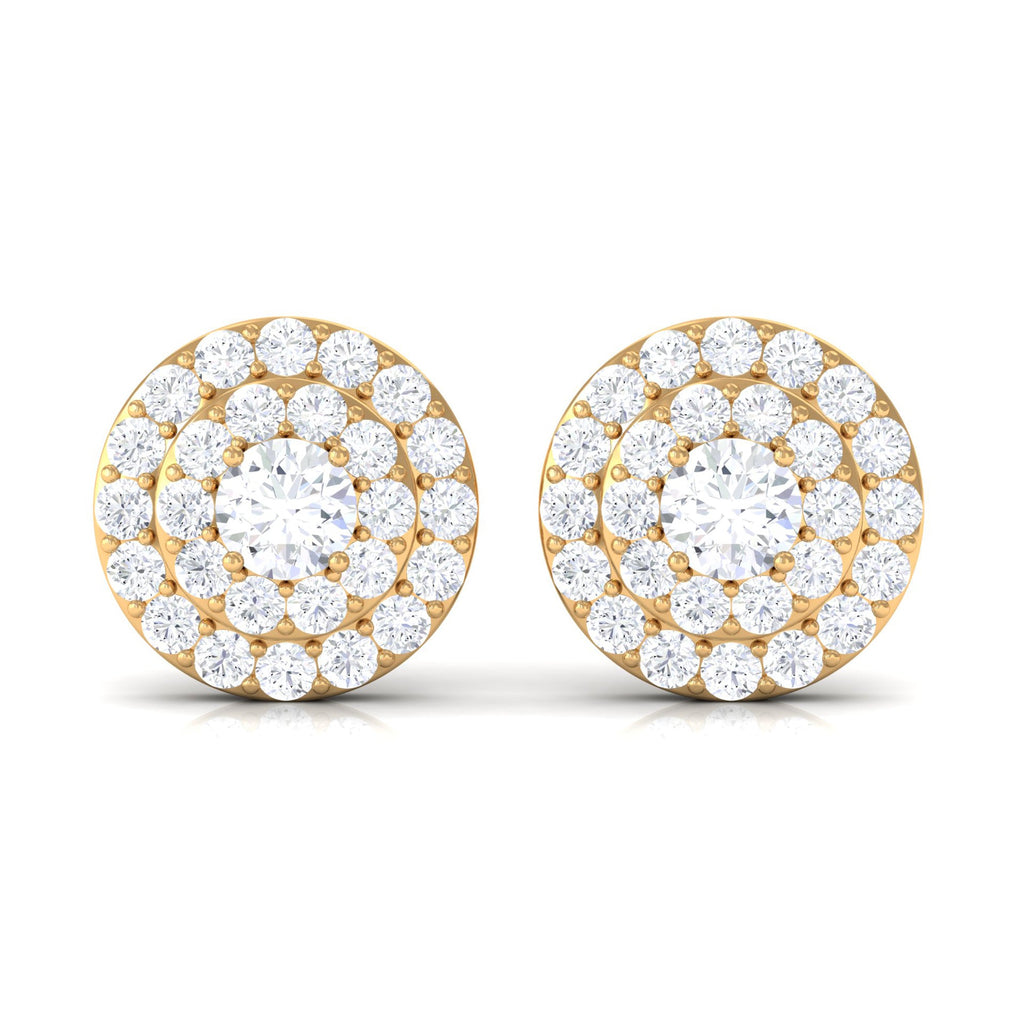 Natural Diamond Cluster Earrings with Certificate