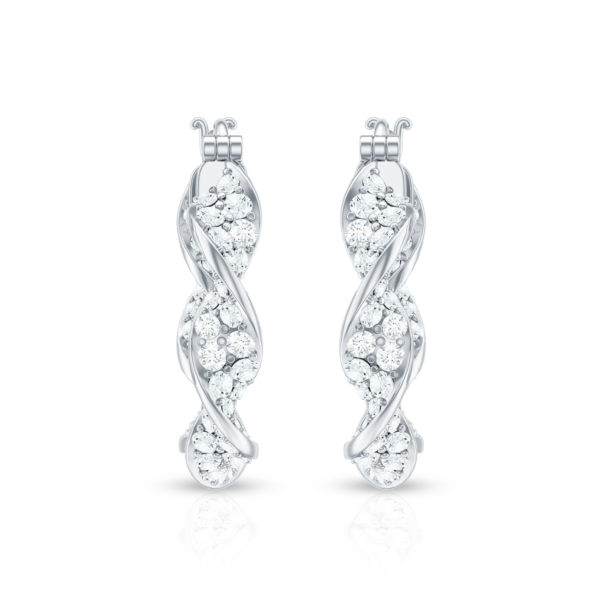 Certified Moissanite Big Hoop Earrings for Her