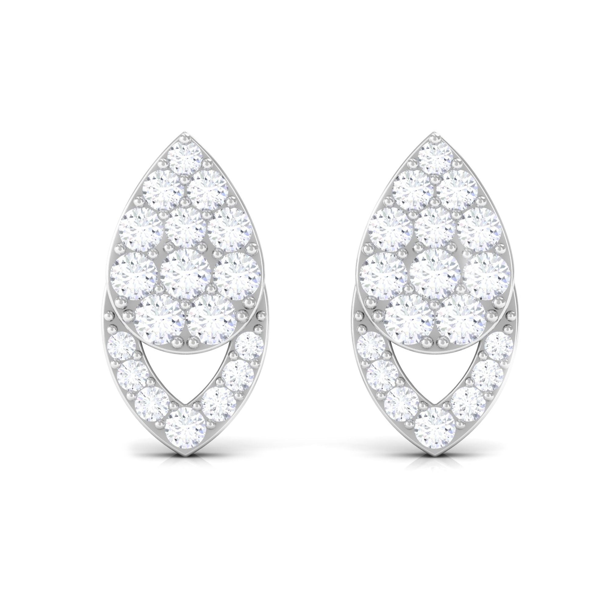 1/2 CT Round Cut Natural Diamond Classic Stud Earrings