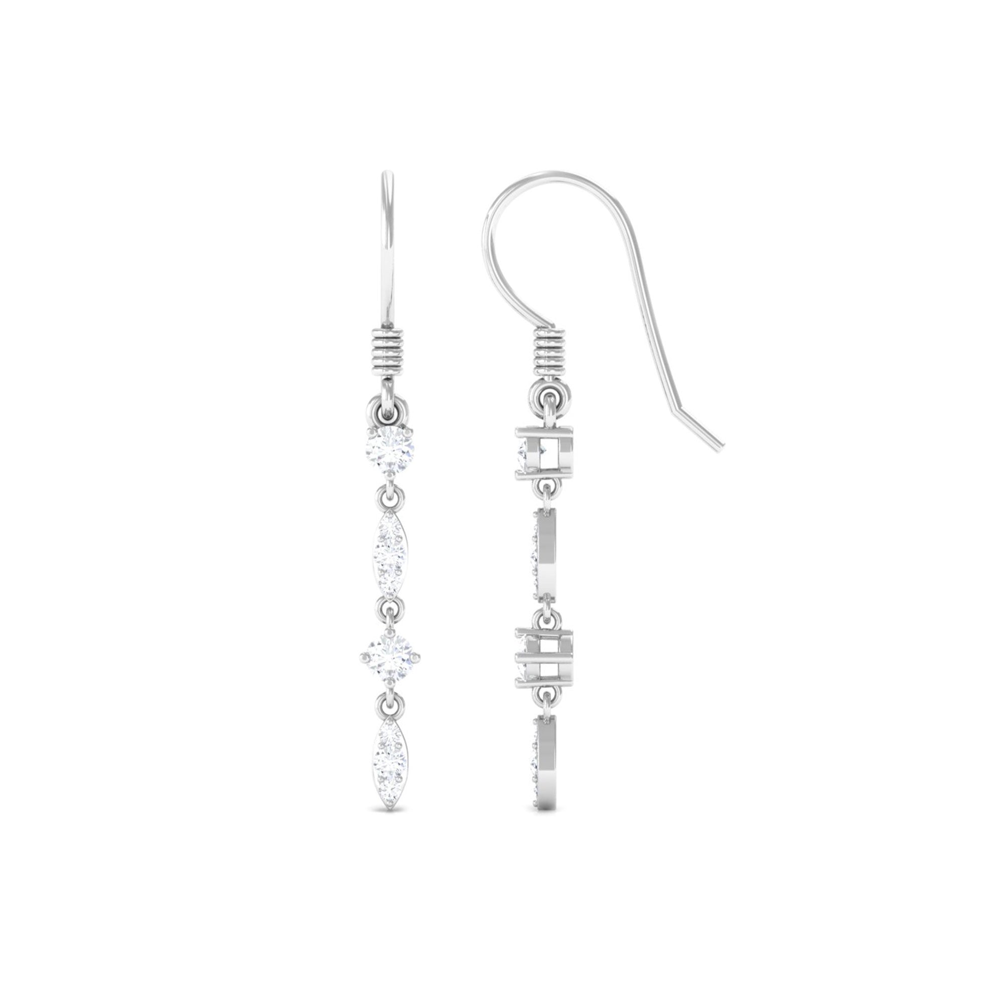 0.5 Carat Natural Diamond Dangle Earrings for Women