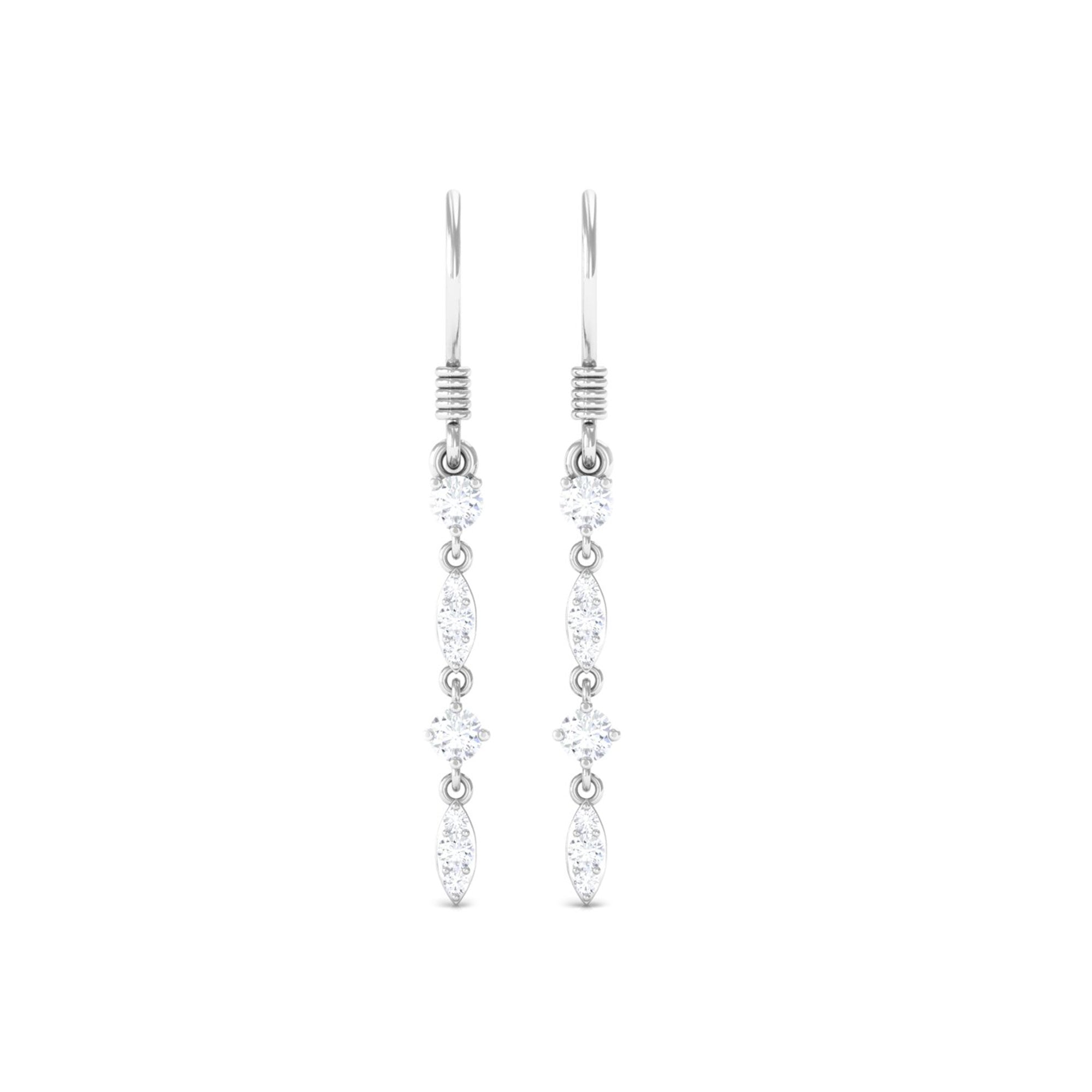 0.5 Carat Natural Diamond Dangle Earrings for Women