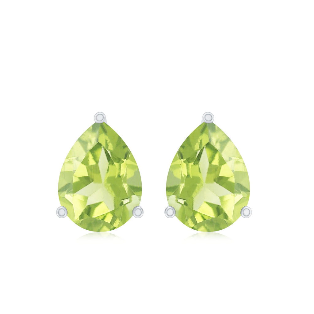 Natural Pear Shape 2 Carat Peridot August Birthstone Earrings