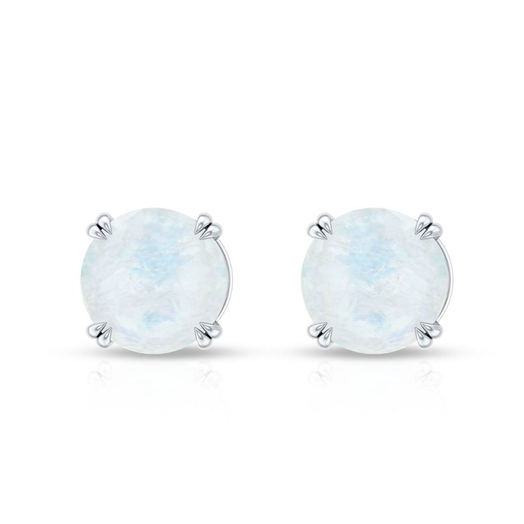 0.74 Carat Moonstone Solitaire Stud Earrings for Women