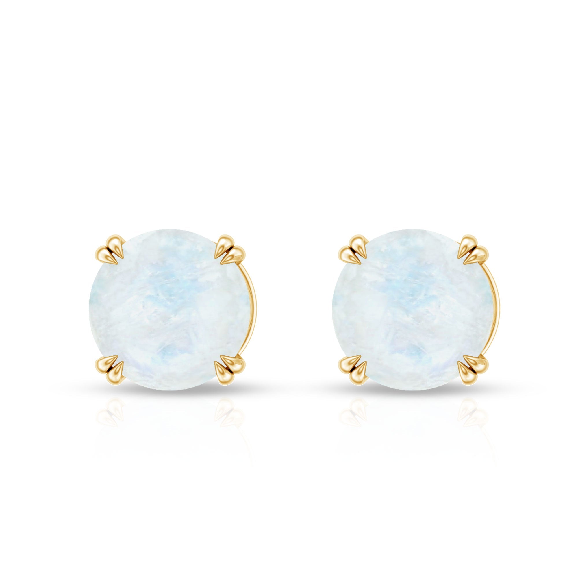 0.74 Carat Moonstone Solitaire Stud Earrings for Women