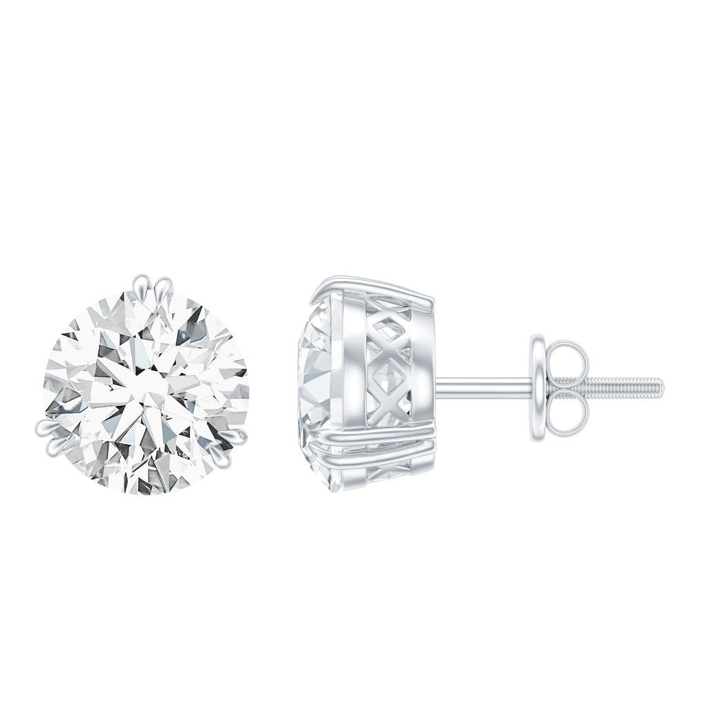 Certified 8mm Round Diamond Studs with Screw Back
