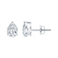 Certified 2 Carat Diamond Teardrop Earrings With Screw Back