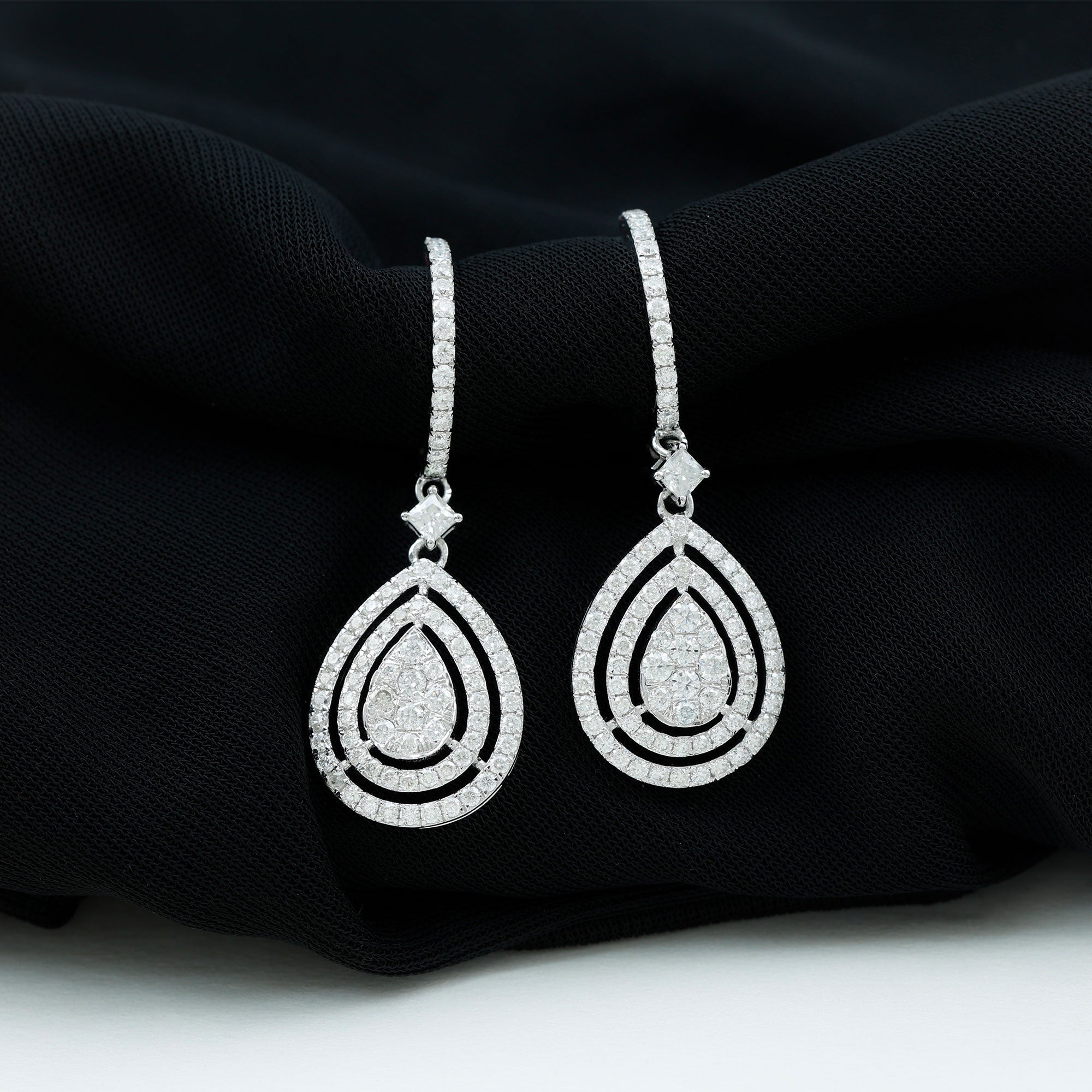 Certified Lab Created Diamond Wedding Earrings For Bride