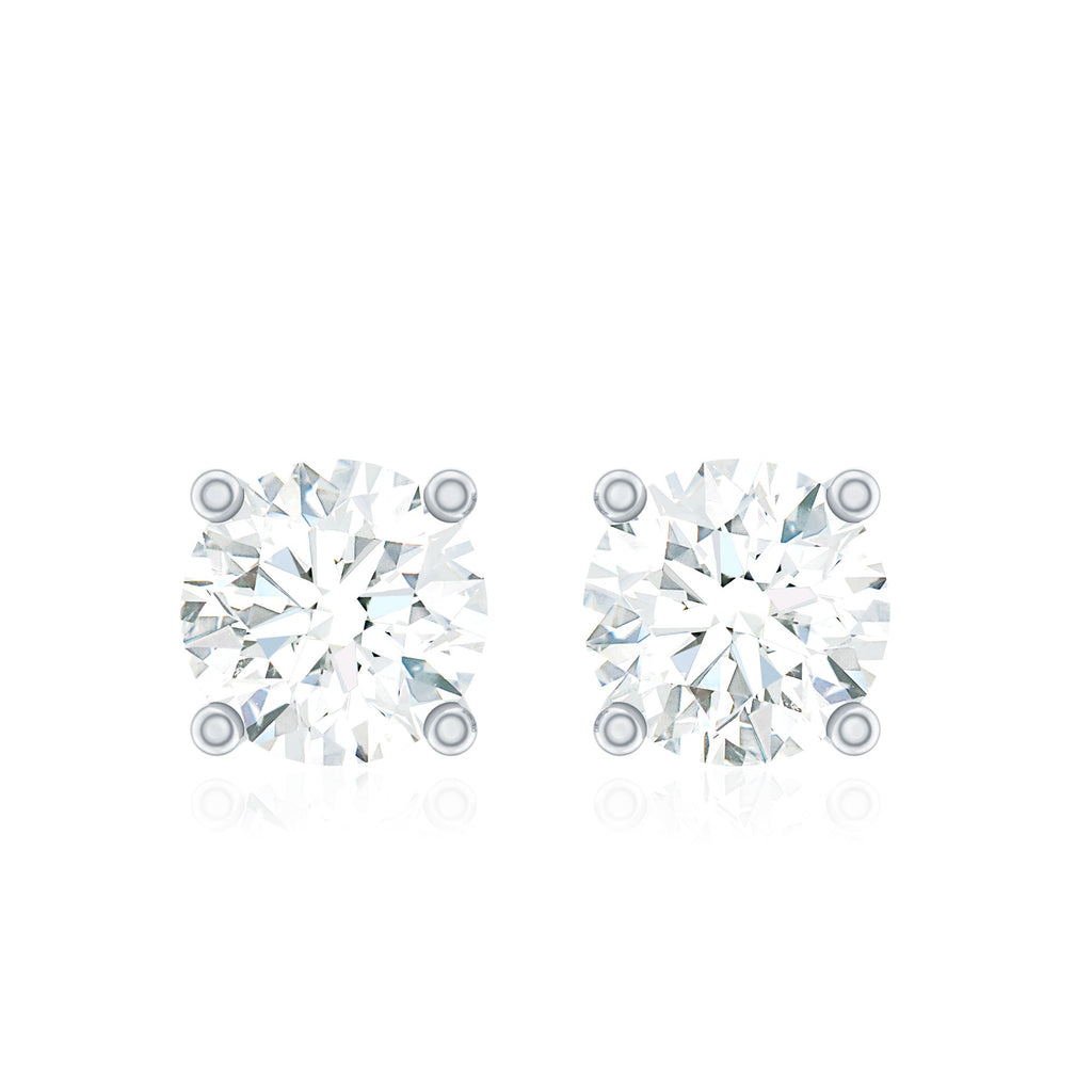 Minimalist Sterling Silver Moissanite Stud Earrings