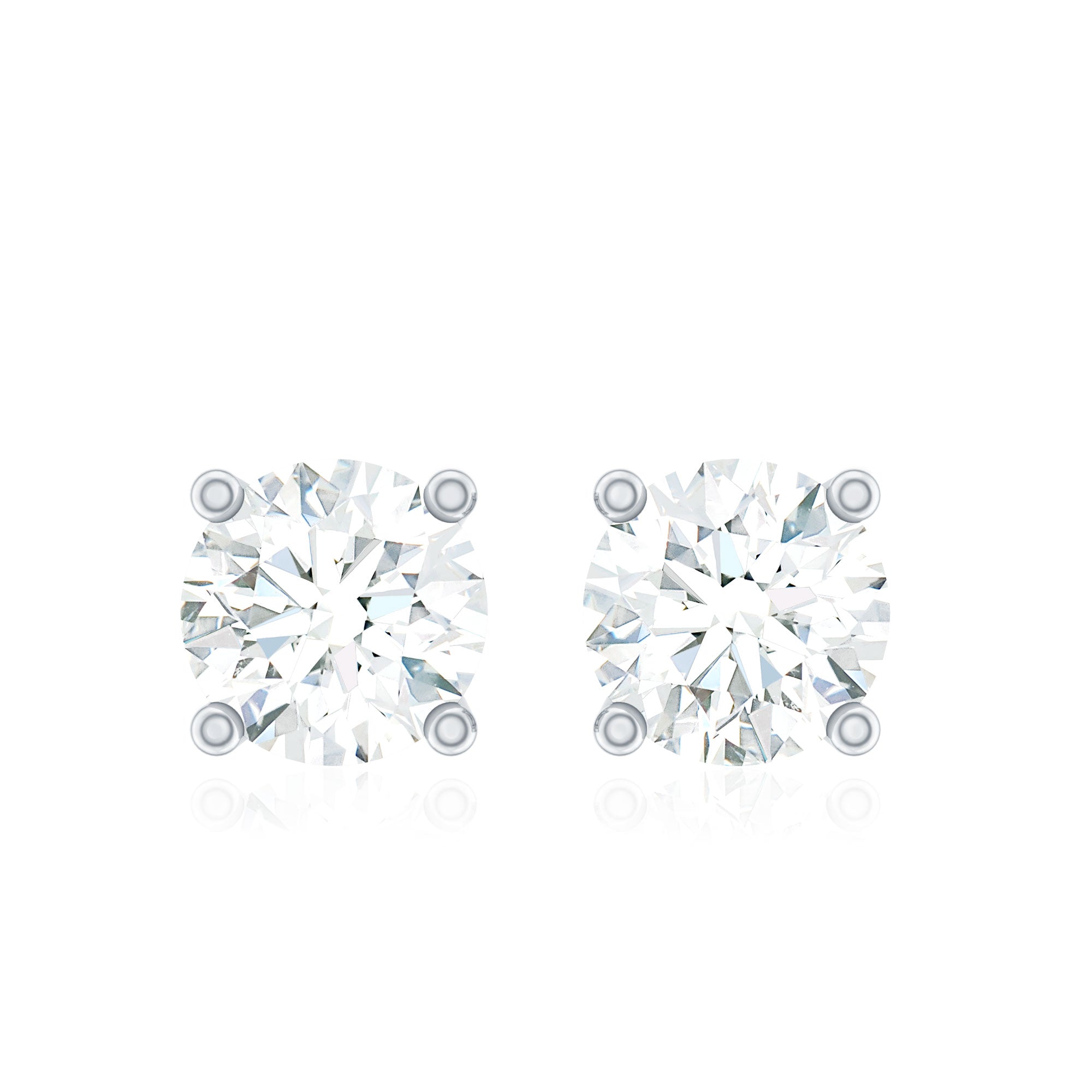 Minimalist Sterling Silver Moissanite Stud Earrings
