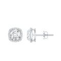 2.25 CT Round Shape Moissanite Stud Earrings with Halo