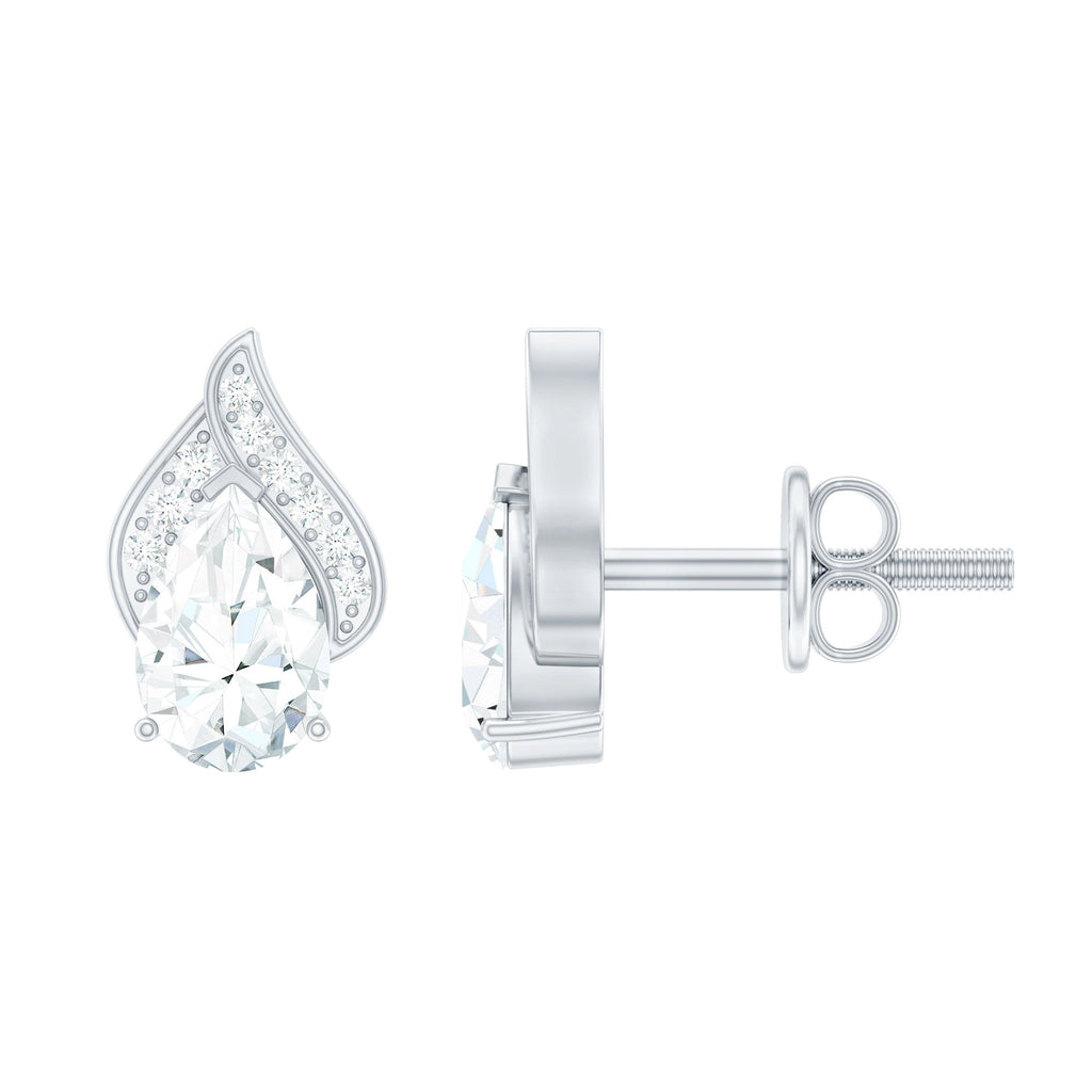 Classic 1.5 Carat Moissanite Stud Earrings with Screw Back