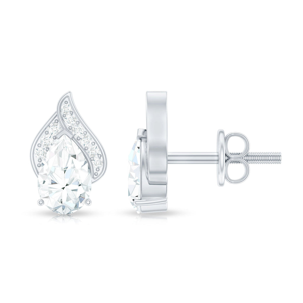 Classic 1.5 Carat Moissanite Stud Earrings with Screw Back