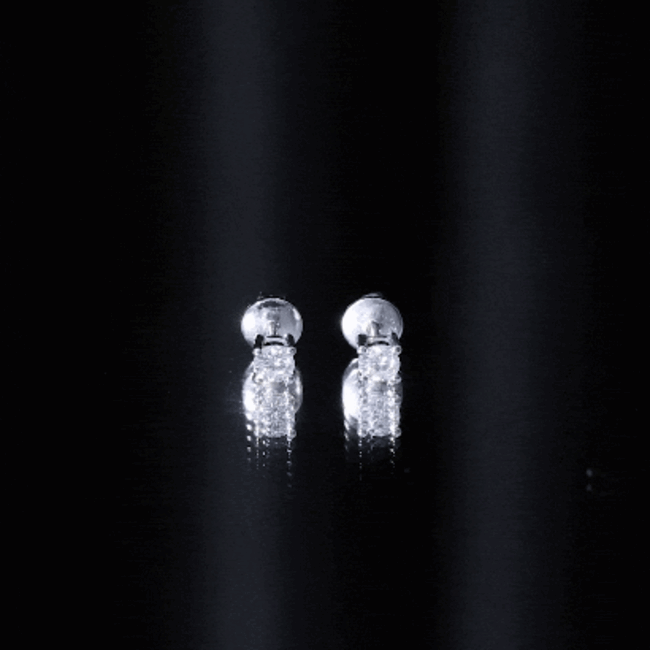 Sterling Silver Moissanite Half Carat Stud Earring