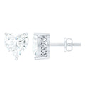 Certified 3 Carat Moissanite Heart Earrings For Women