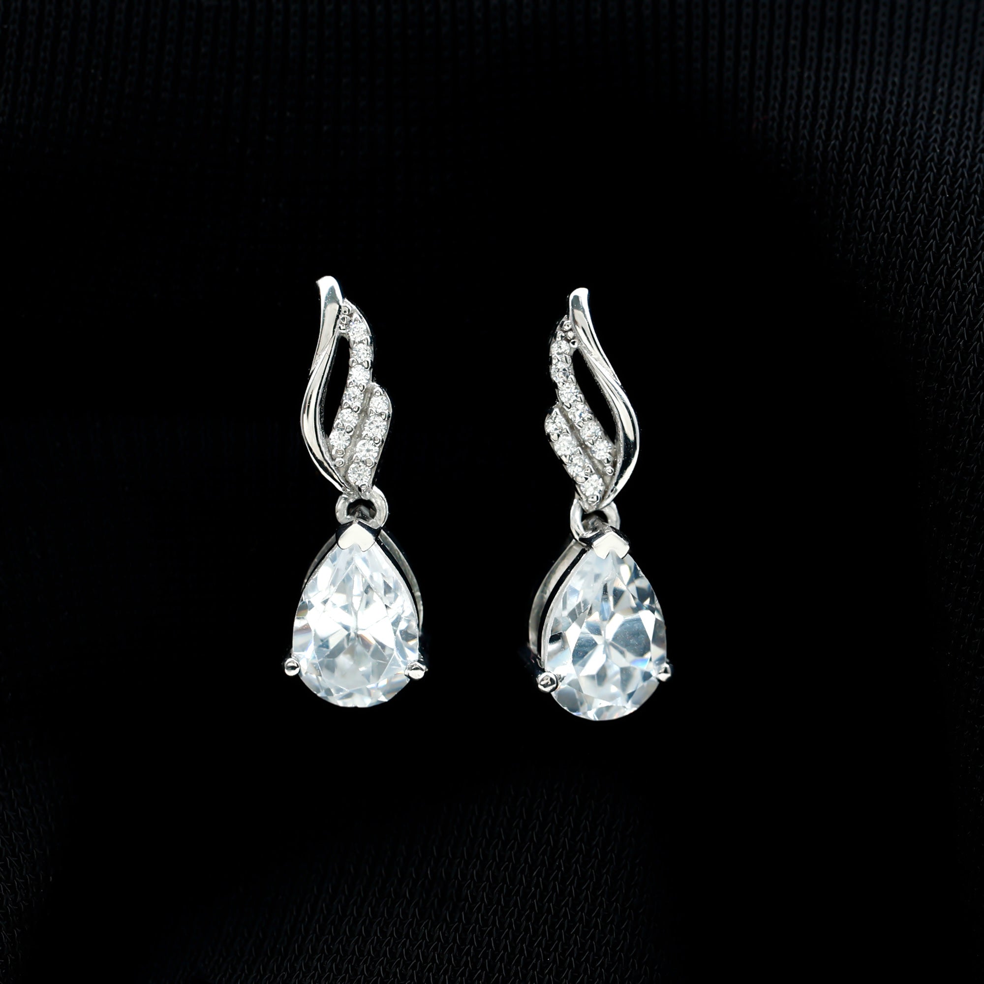 Certified 2.6 Carat Moissanite Teardrop Earrings for Wedding